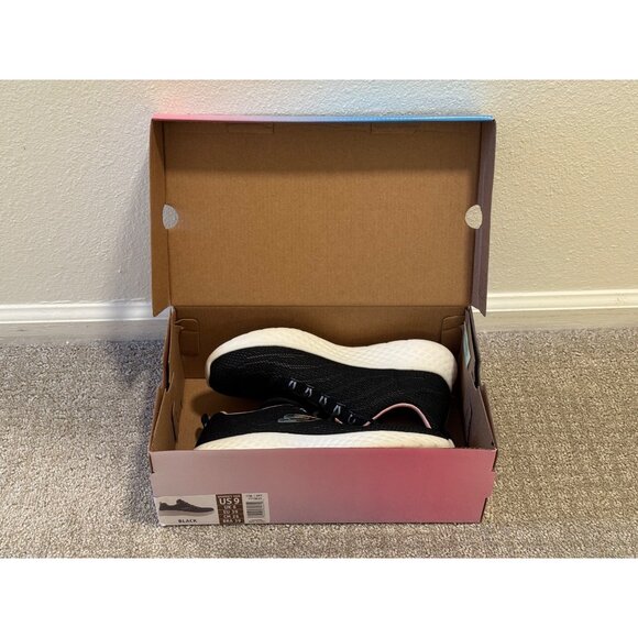 SKECHERS Women's 9 Lite Foam Lightweight Air-Cooled Running Sneaker Shoes Black - Picture 12 of 12